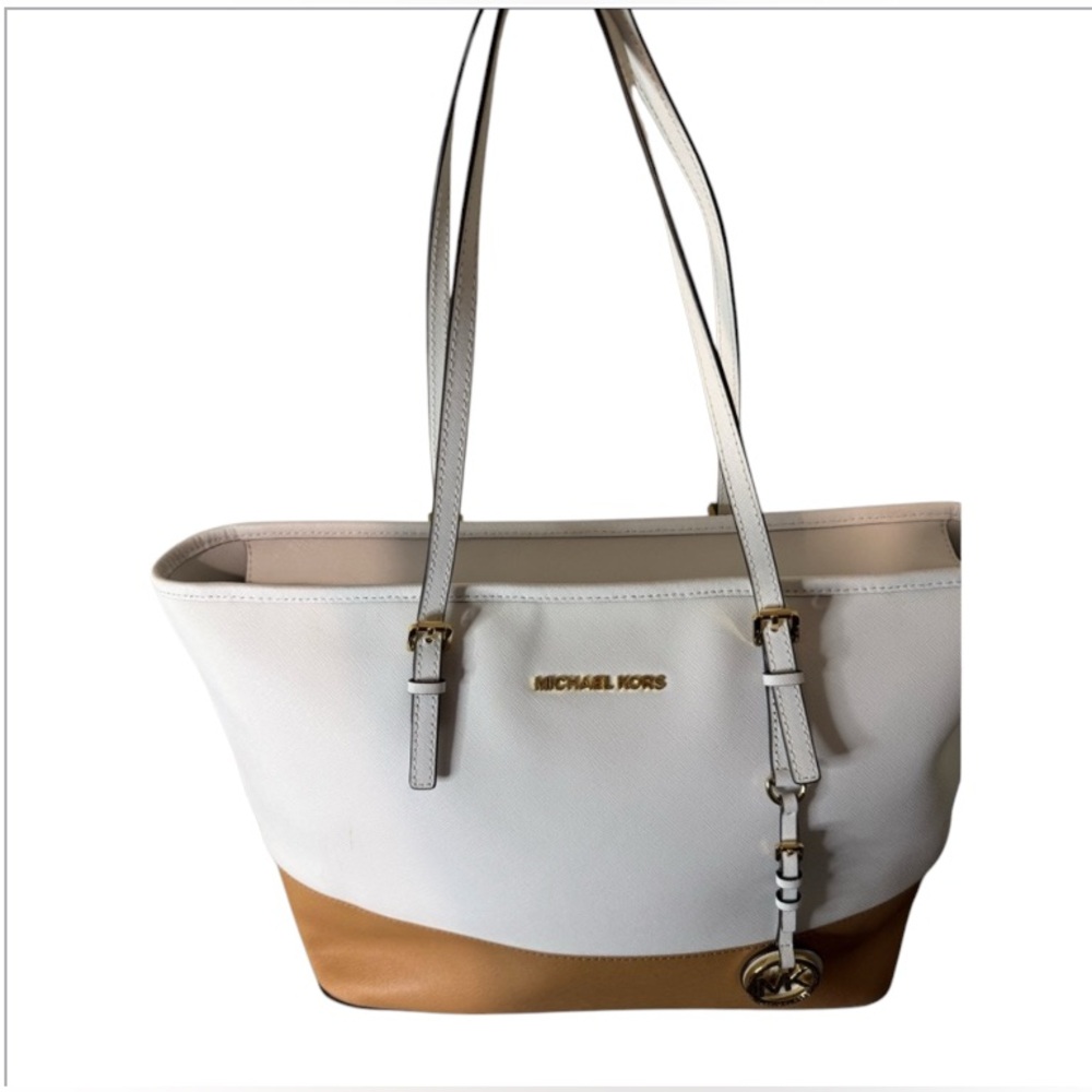 Michael Kors Medium Colorblock Leather Tote Bag